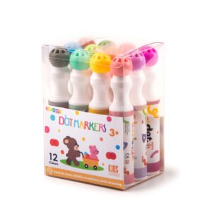 Dot Marker DM-002(10mm Nib/40ml) 12 Colours Washable Ink set